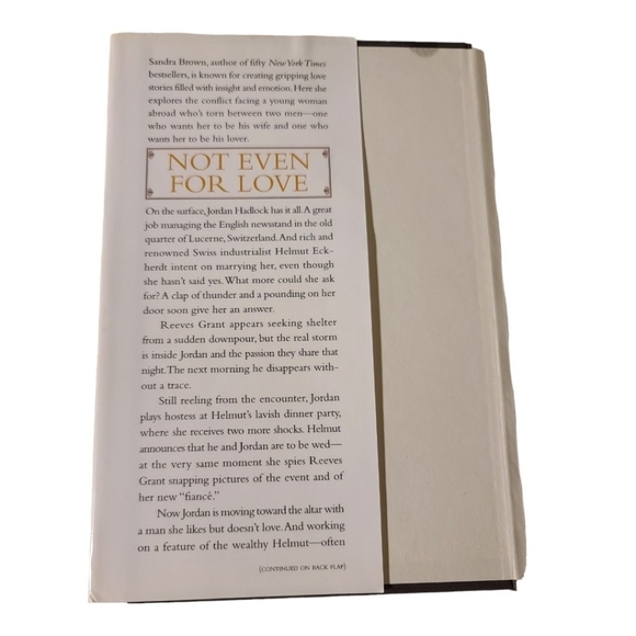 *2 for $20* Sandra Brown Not Even for Love & A Kiss Remembered Hardcover Books - Picture 3 of 6